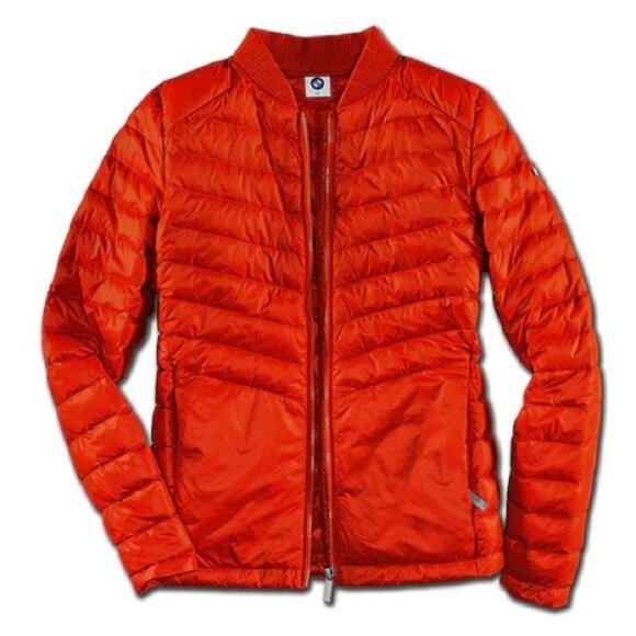 BMW Red puffer bomber jacket women’s small NWT S - Picture 14 of 16